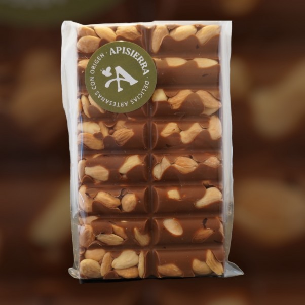 Tabletón de chocolate con leche - caramelo y Almendras